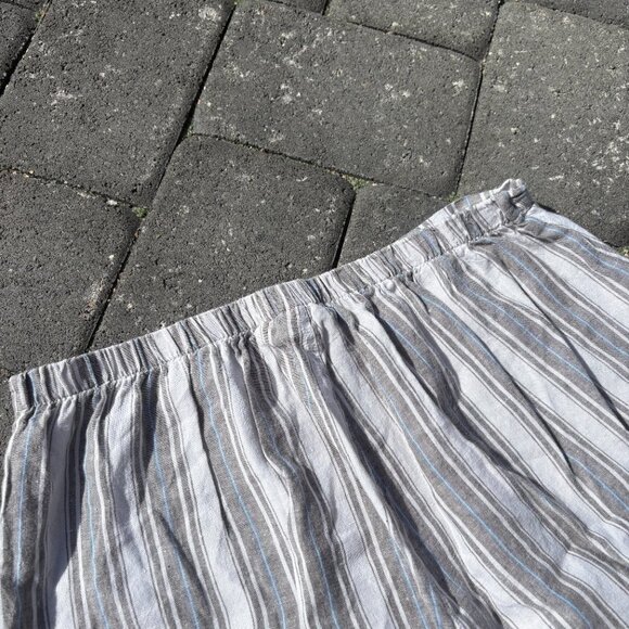 Bryn Walker Linen Wide Leg Ella Pants Women's Small Striped Cropped Summer USA - Picture 7 of 10